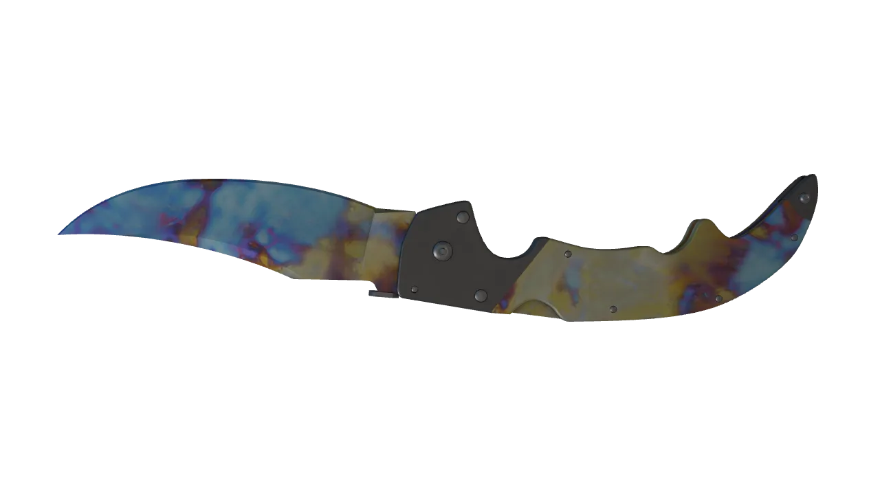 Falchion Knife | Case Hardened seed #332, back