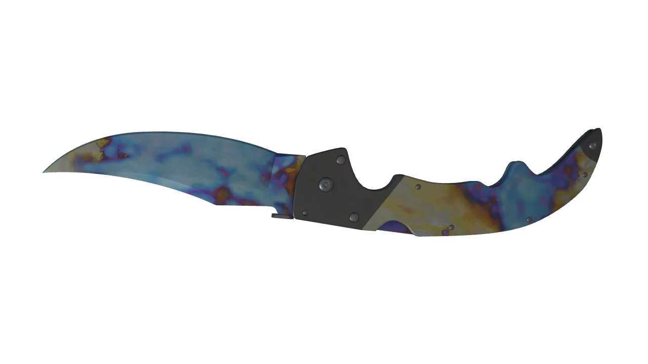 Falchion Knife | Case Hardened seed #335, back