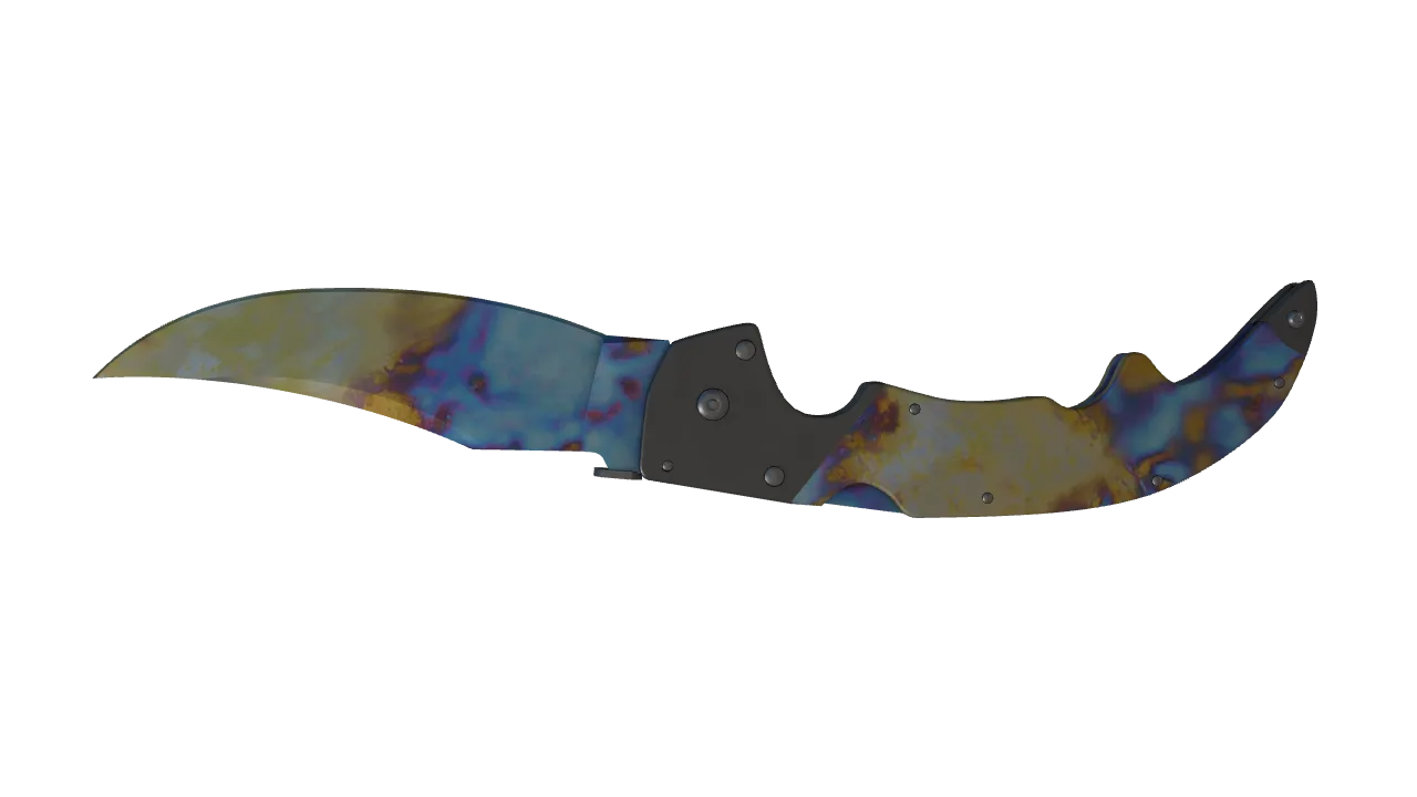 Falchion Knife | Case Hardened seed #339, back