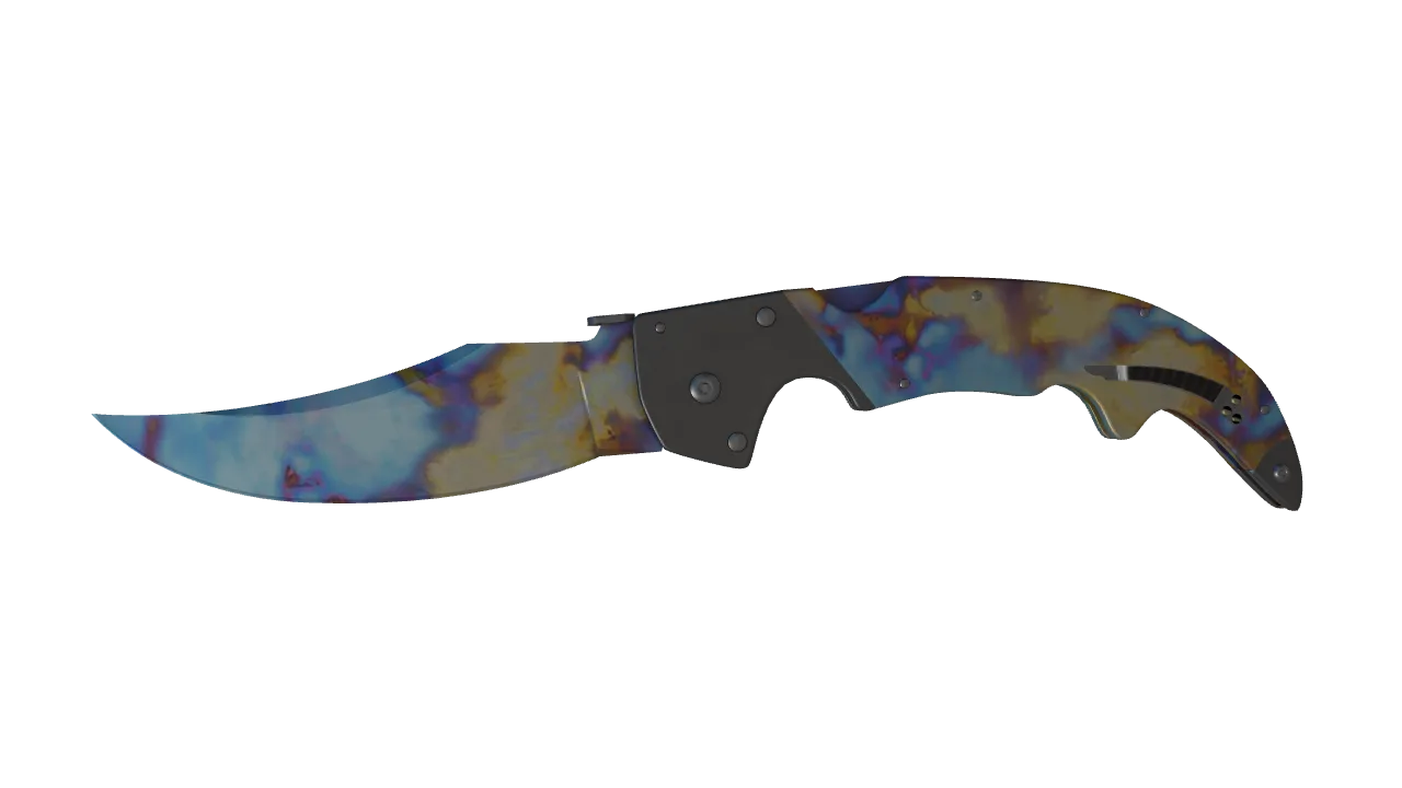 Falchion Knife | Case Hardened seed #34, front