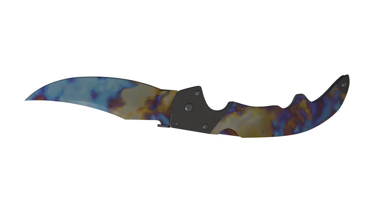 Falchion Knife | Case Hardened seed #341, back