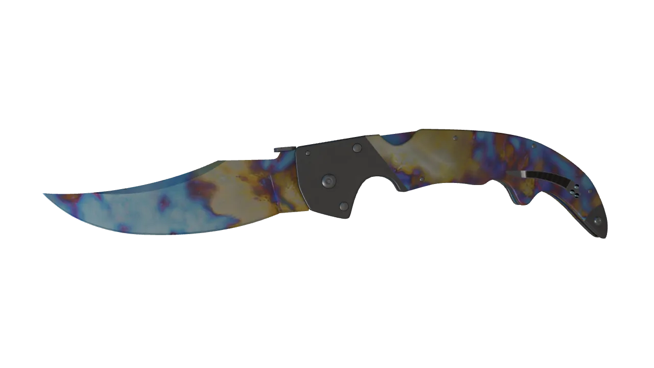 Falchion Knife | Case Hardened seed #341, front