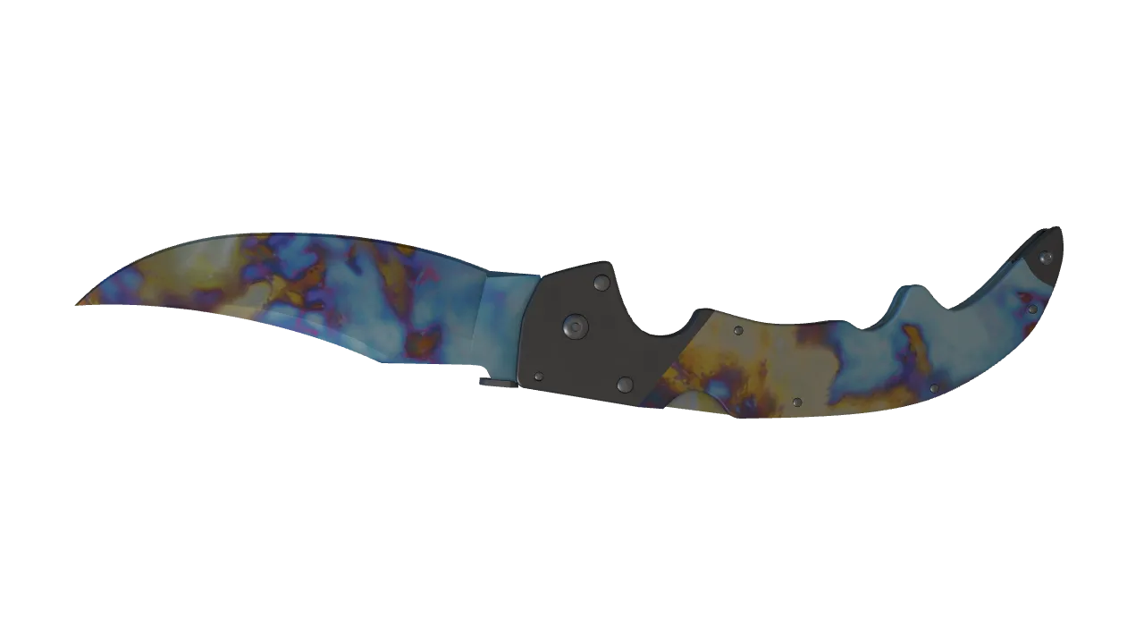 Falchion Knife | Case Hardened seed #347, back