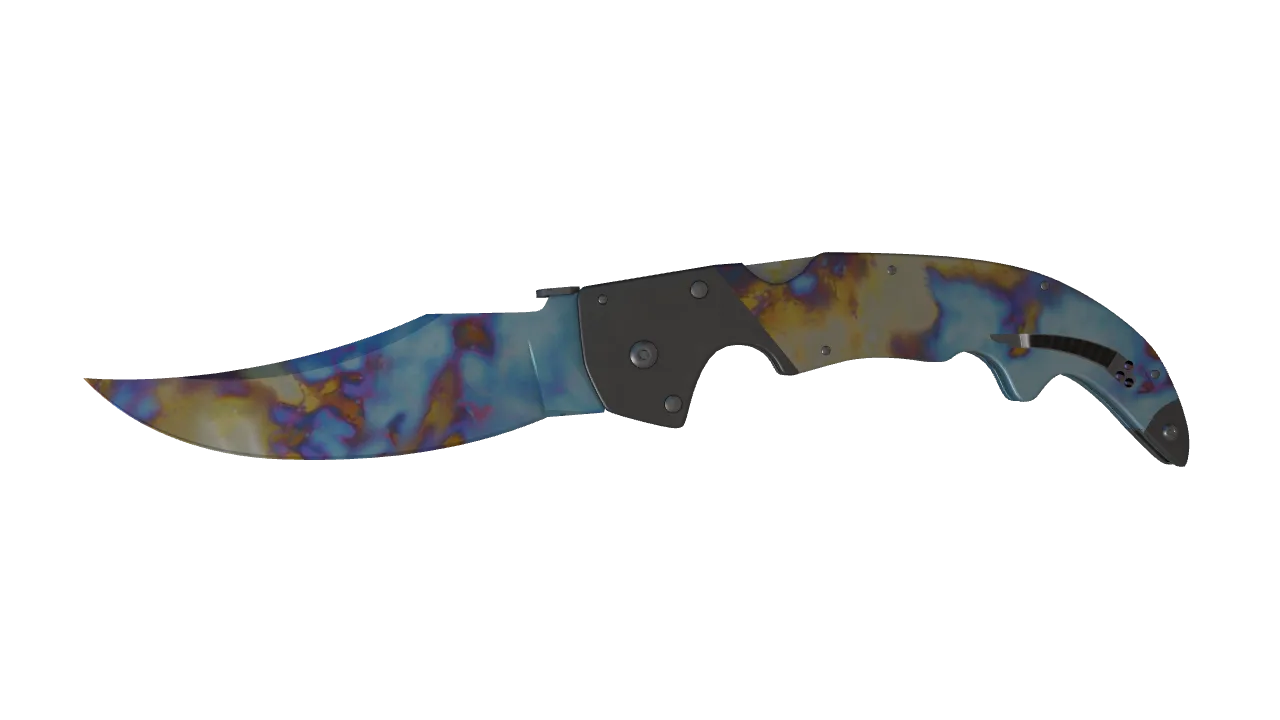 Falchion Knife | Case Hardened seed #347, front