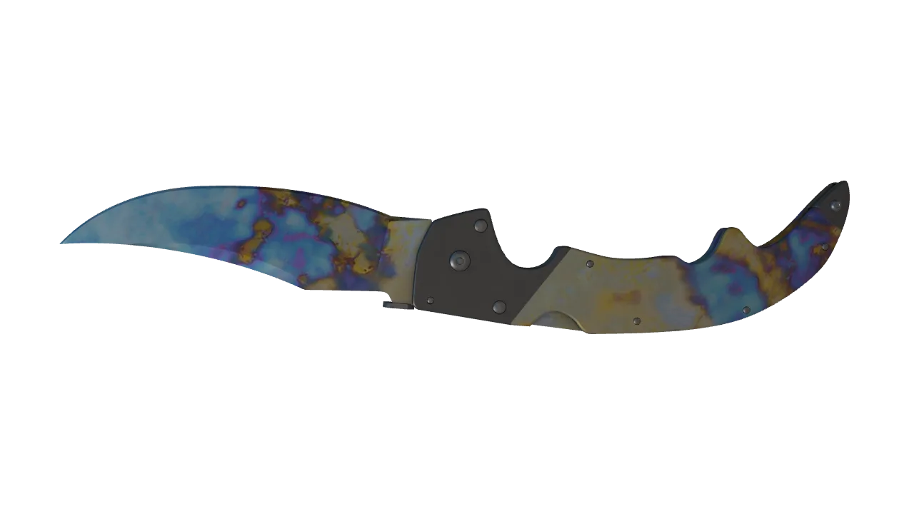 Falchion Knife | Case Hardened seed #375, back