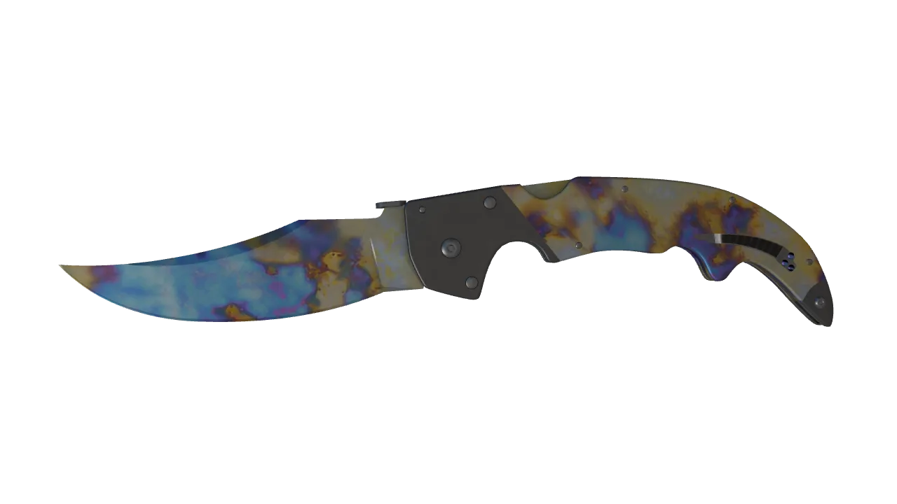 Falchion Knife | Case Hardened seed #377, front