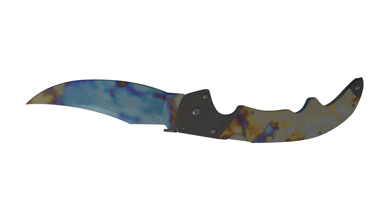Falchion Knife | Case Hardened seed #38, back