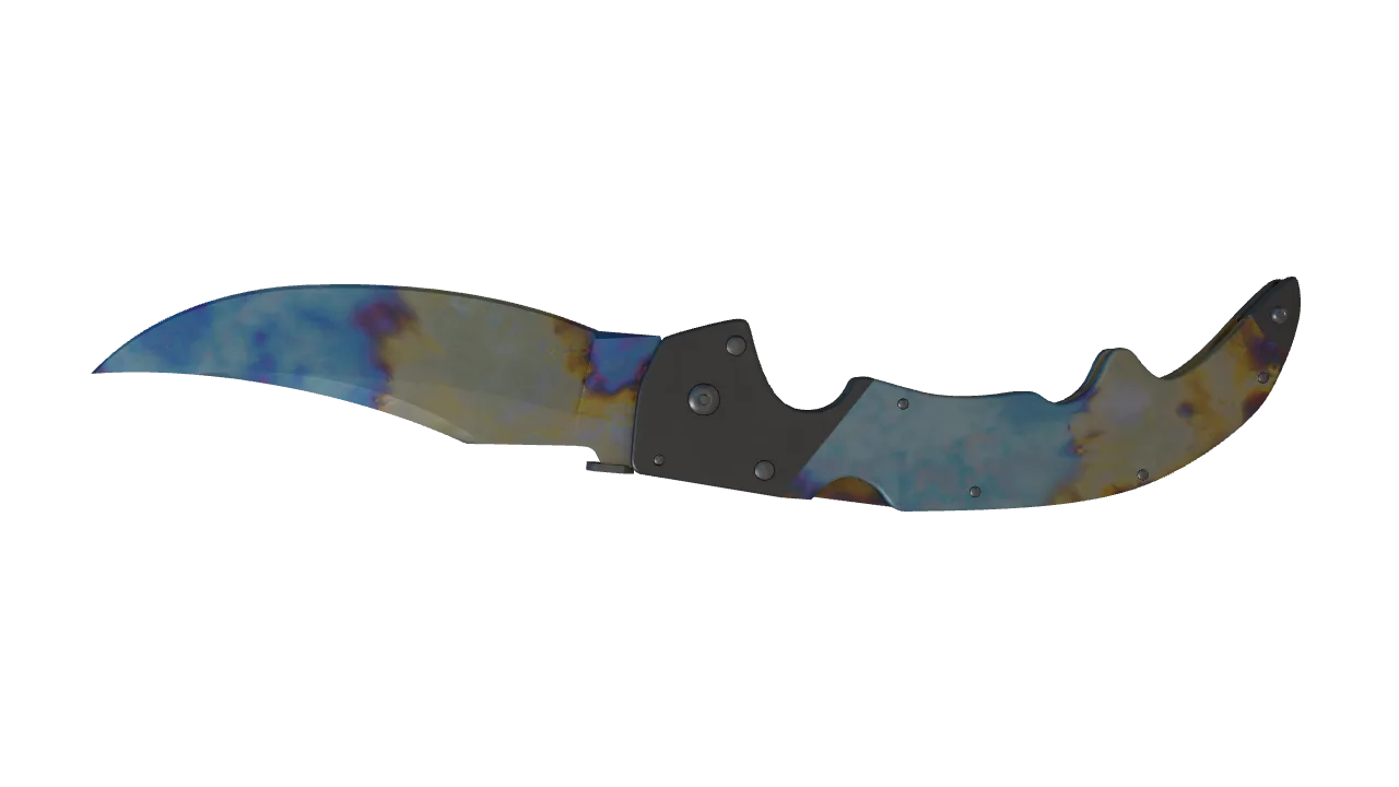 Falchion Knife | Case Hardened seed #387, back
