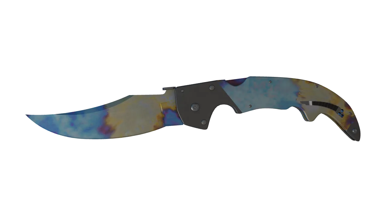 Falchion Knife | Case Hardened seed #387, front
