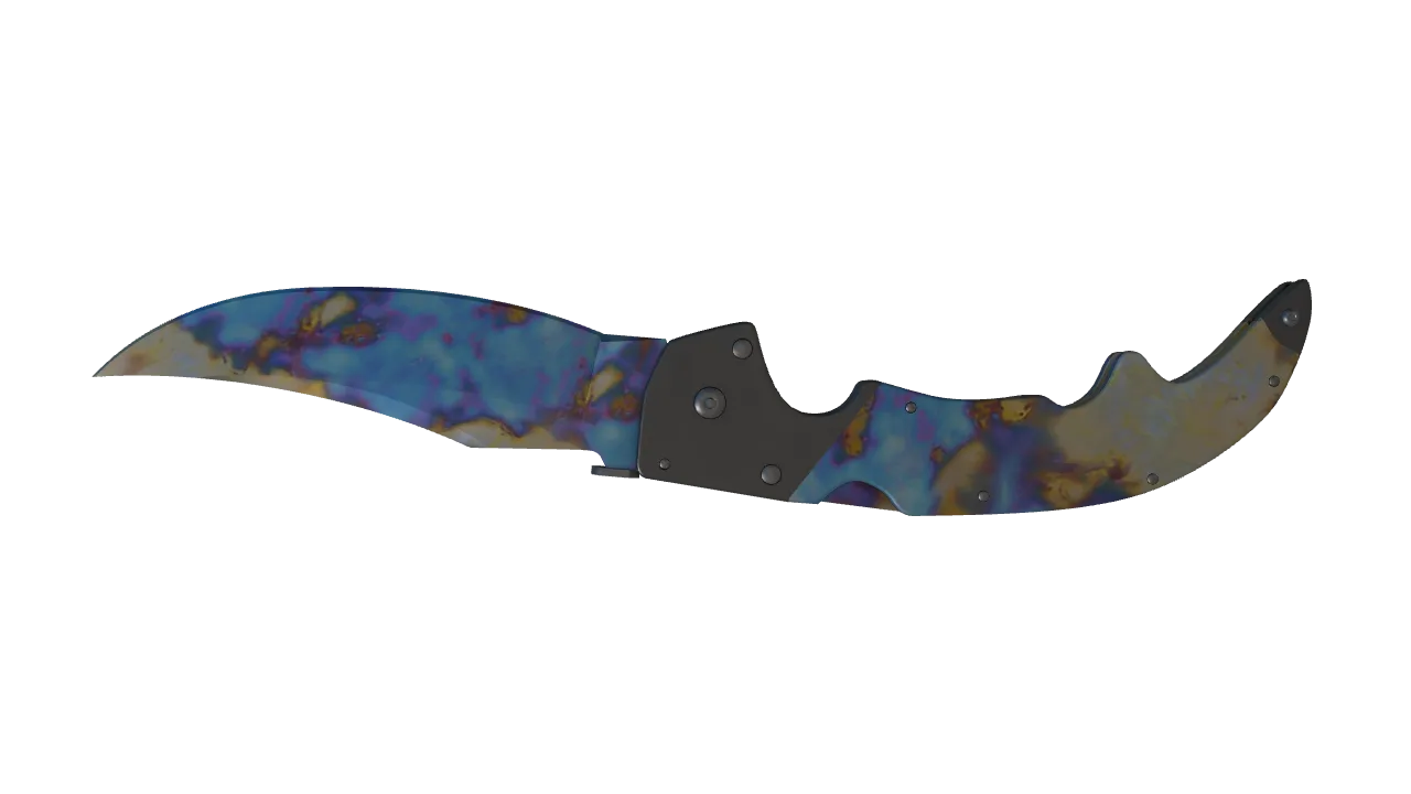 Falchion Knife | Case Hardened seed #396, back