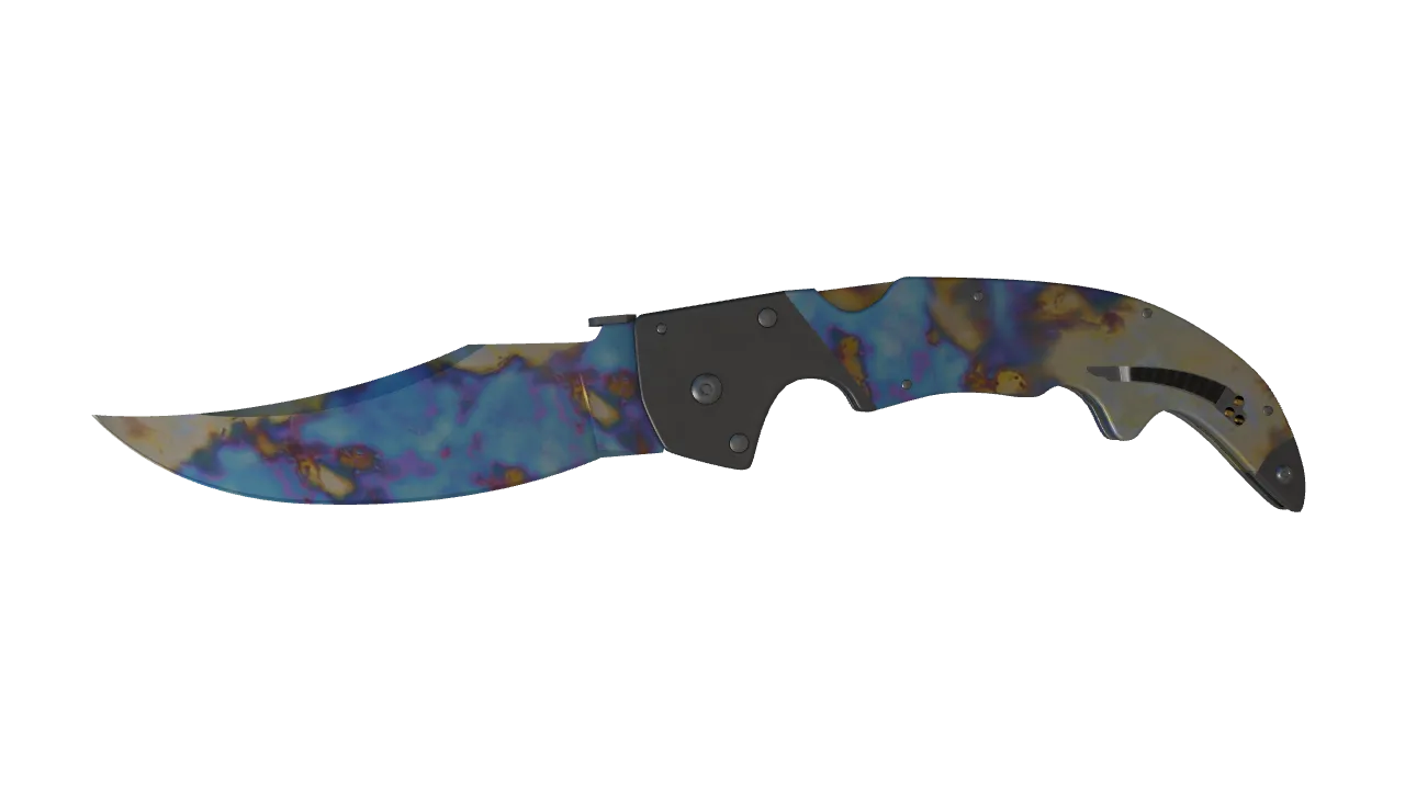 Falchion Knife | Case Hardened seed #396, front