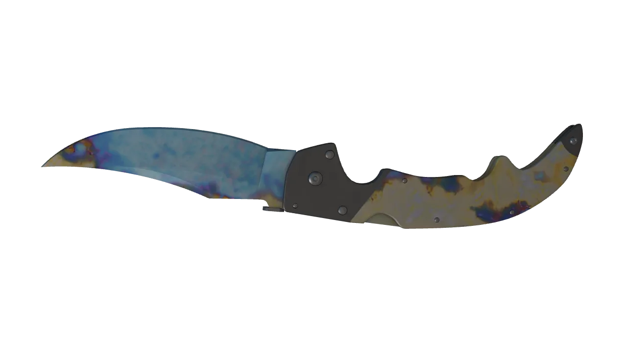 Falchion Knife | Case Hardened seed #398, back