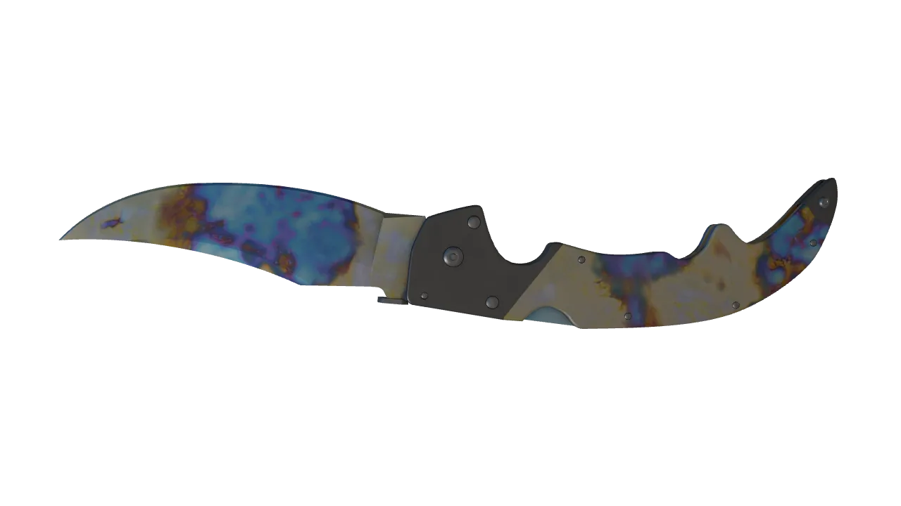 Falchion Knife | Case Hardened seed #400, back