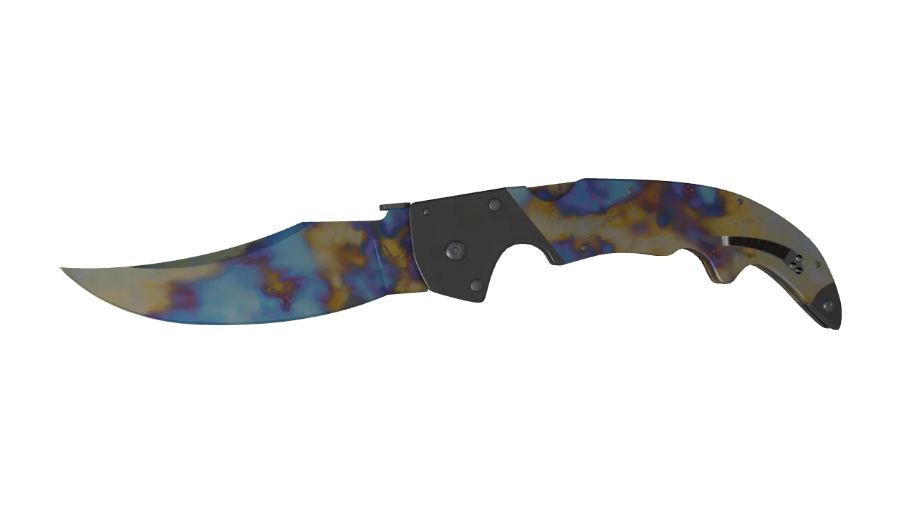 Falchion Knife | Case Hardened seed #401, front