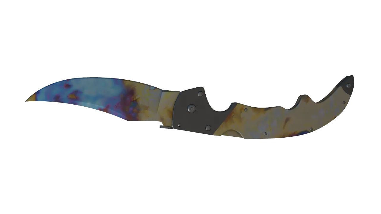 Falchion Knife | Case Hardened seed #405, back