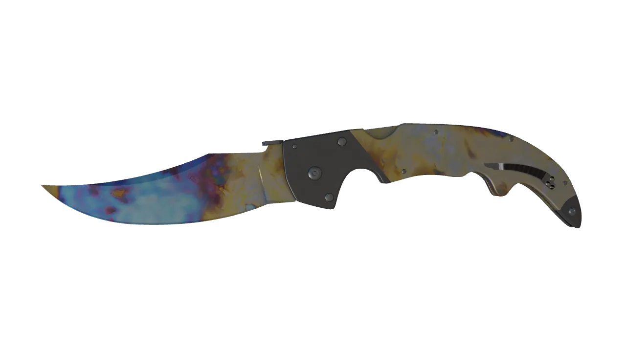 Falchion Knife | Case Hardened seed #405, front