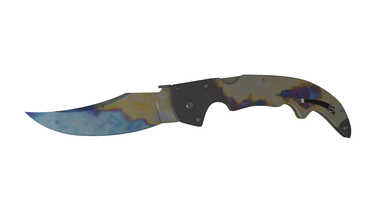 Falchion Knife | Case Hardened seed #407, front