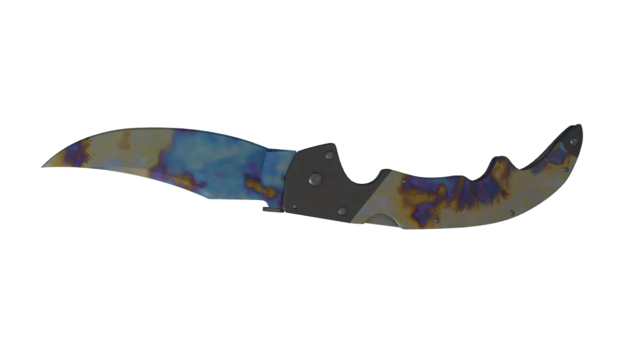 Falchion Knife | Case Hardened seed #414, back
