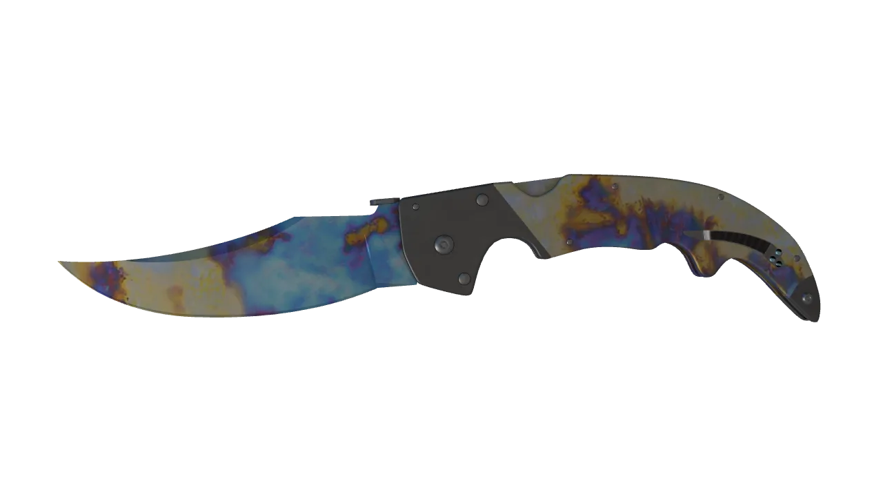 Falchion Knife | Case Hardened seed #414, front