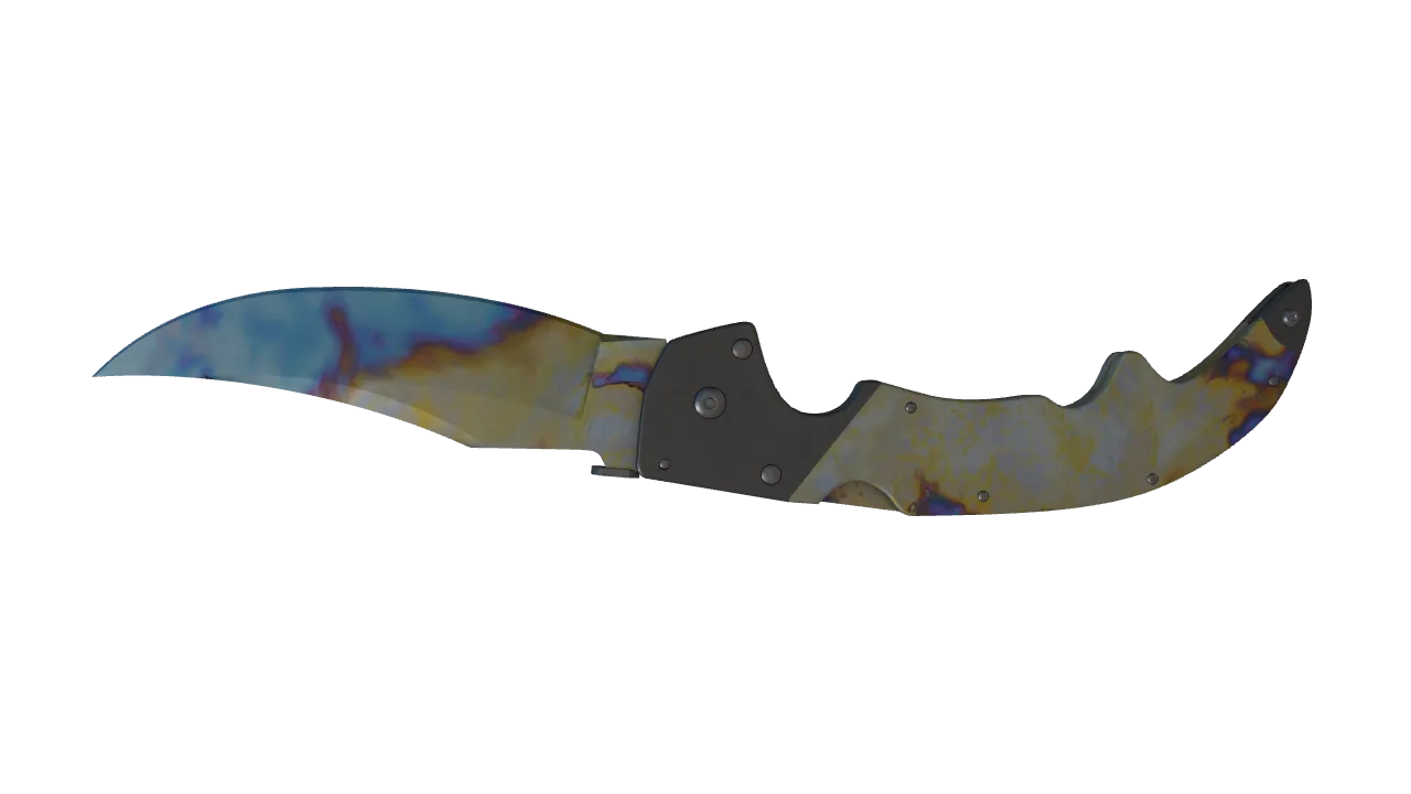 Falchion Knife | Case Hardened seed #420, back