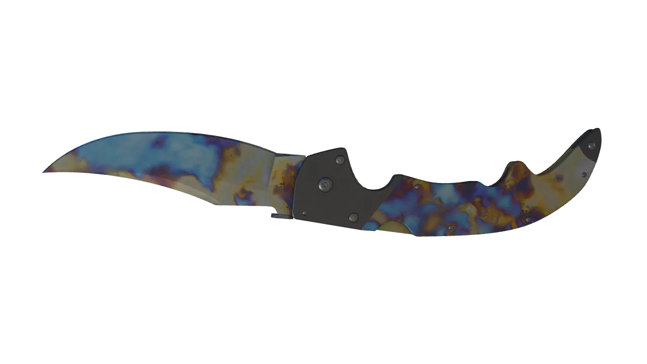 Falchion Knife | Case Hardened seed #424, back