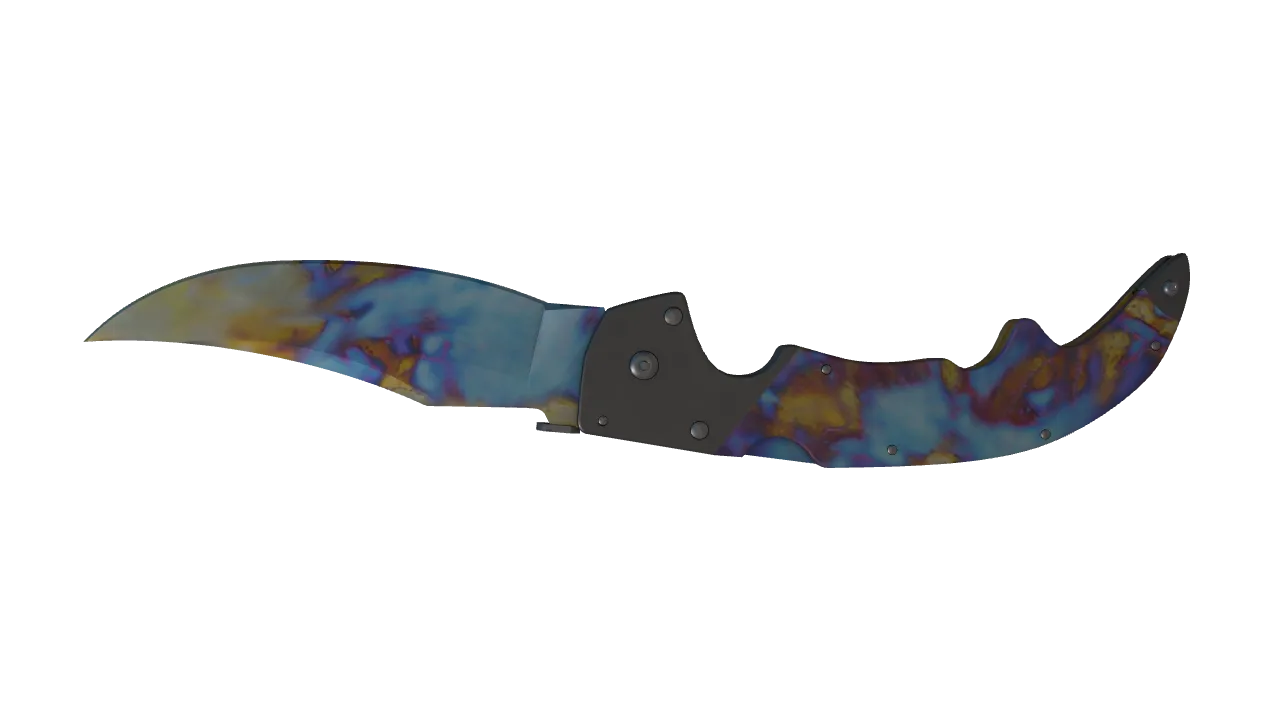Falchion Knife | Case Hardened seed #43, back