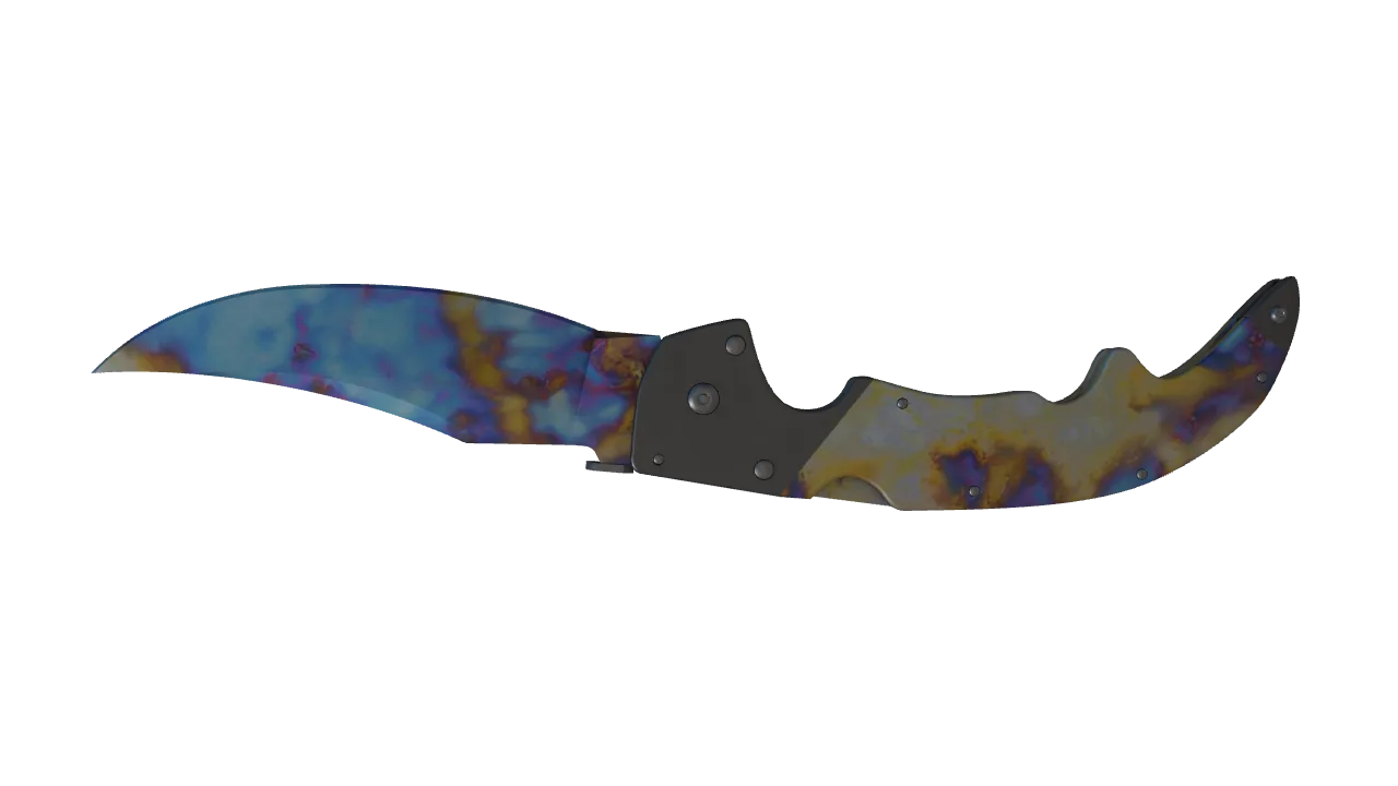 Falchion Knife | Case Hardened seed #432, back