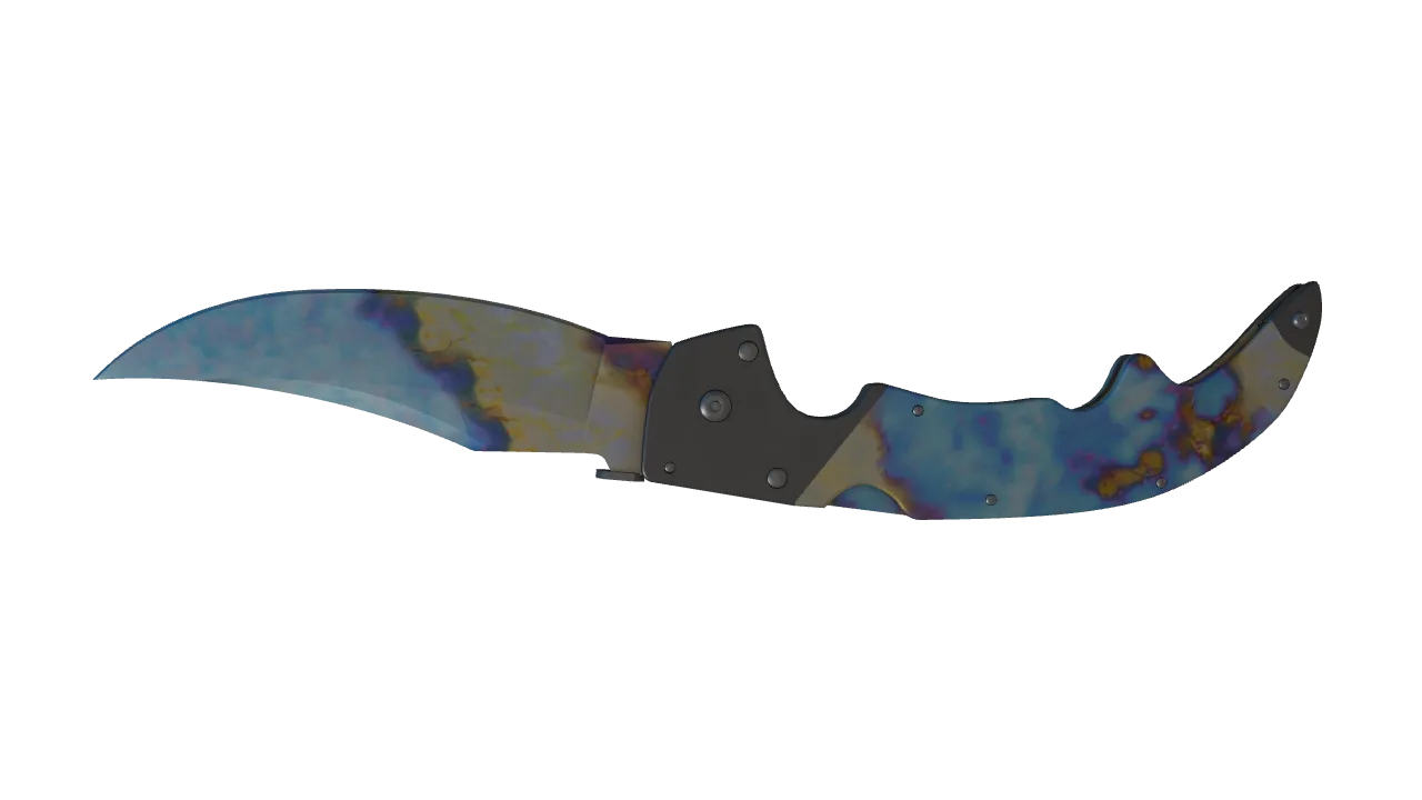 Falchion Knife | Case Hardened seed #442, back