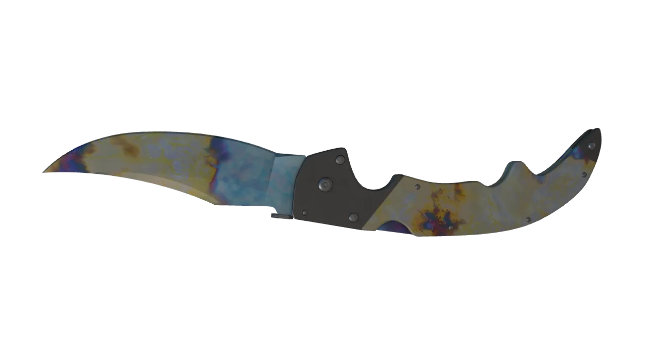 Falchion Knife | Case Hardened seed #445, back