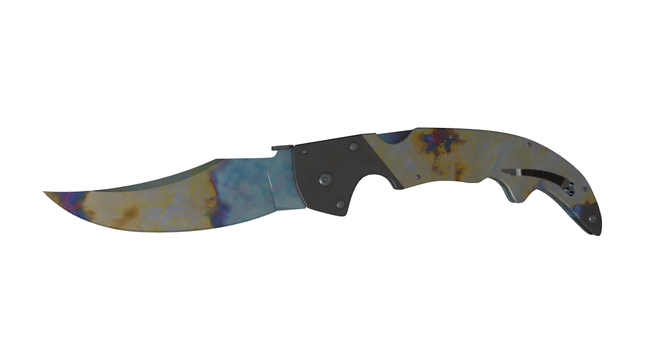 Falchion Knife | Case Hardened seed #445, front