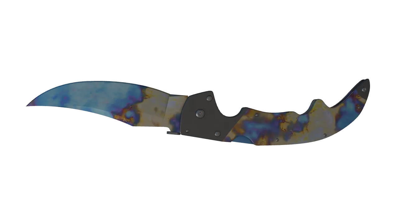 Falchion Knife | Case Hardened seed #453, back
