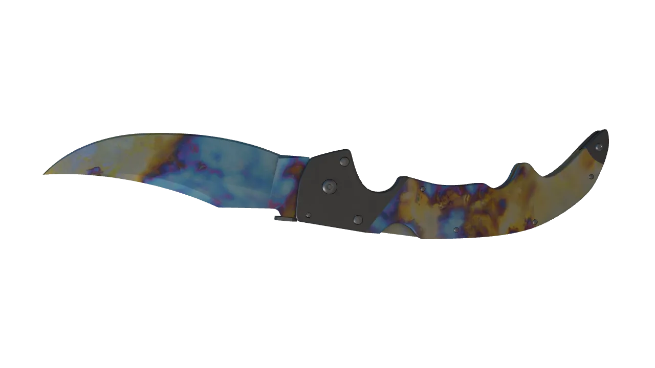 Falchion Knife | Case Hardened seed #457, back