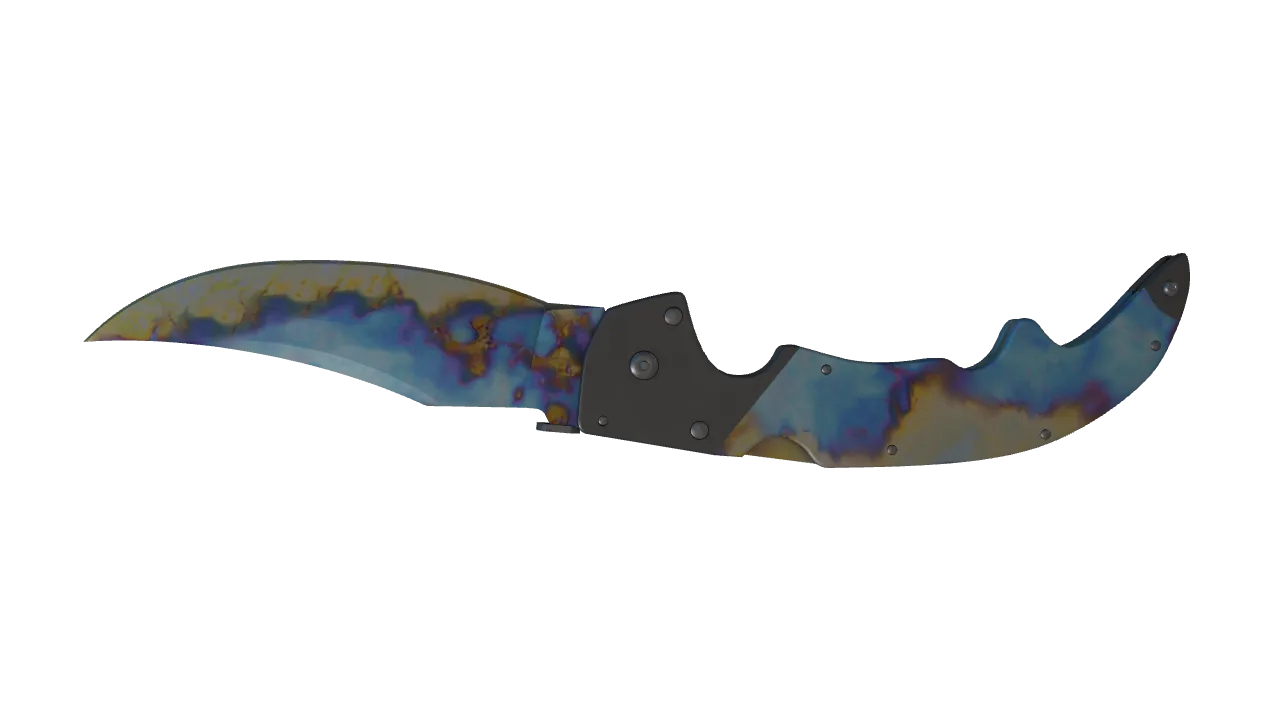 Falchion Knife | Case Hardened seed #468, back
