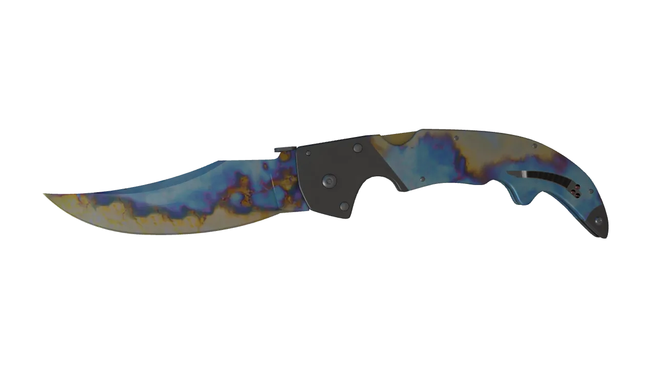 Falchion Knife | Case Hardened seed #468, front