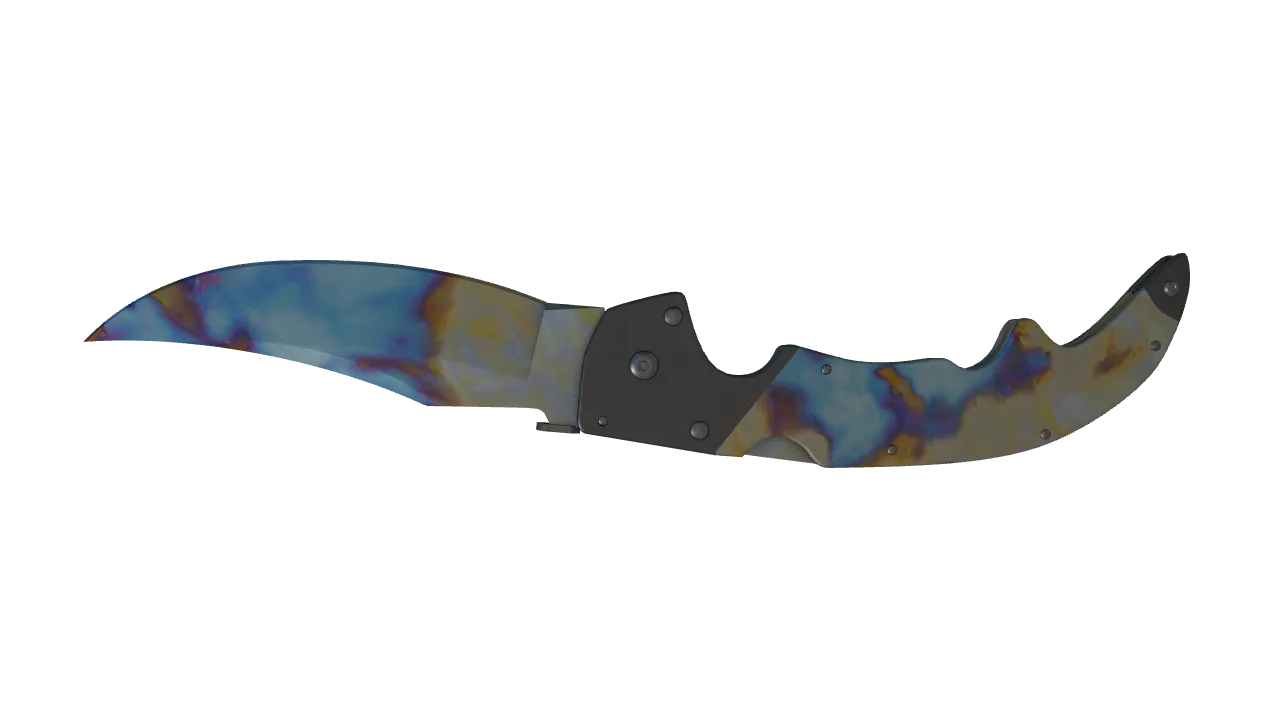 Falchion Knife | Case Hardened seed #470, back