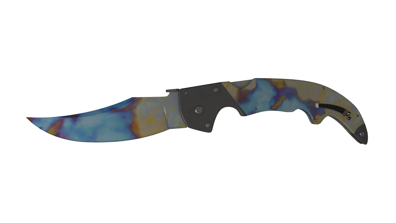 Falchion Knife | Case Hardened seed #470, front