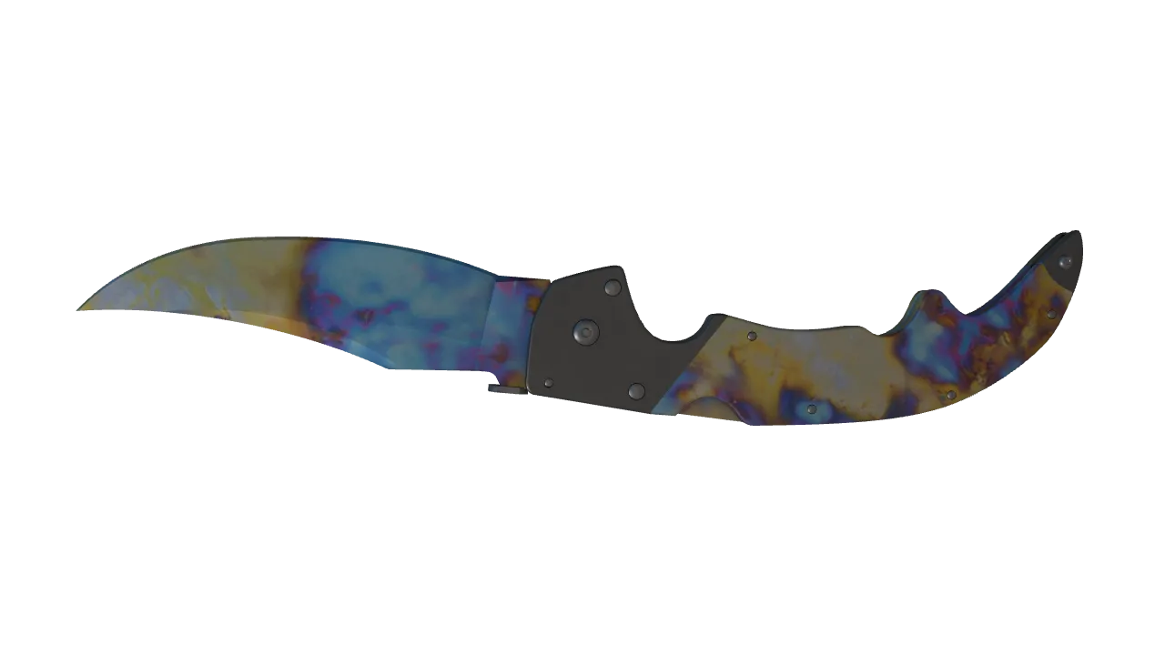 Falchion Knife | Case Hardened seed #483, back