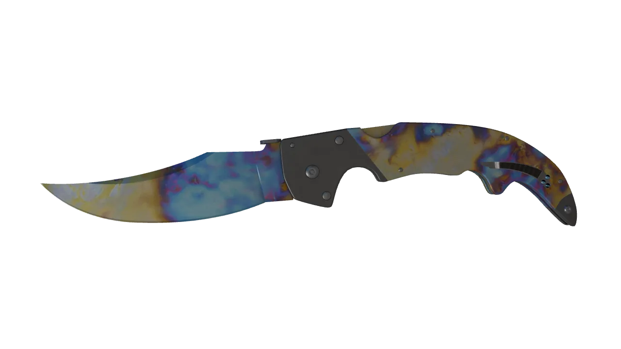Falchion Knife | Case Hardened seed #483, front