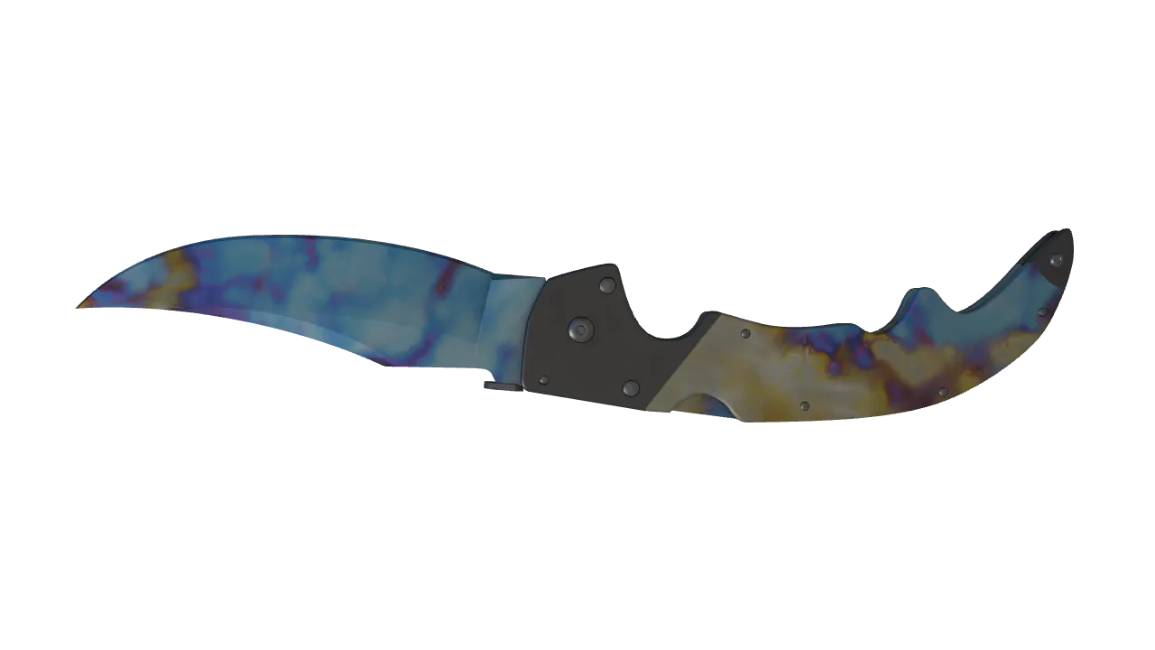 Falchion Knife | Case Hardened seed #488, back