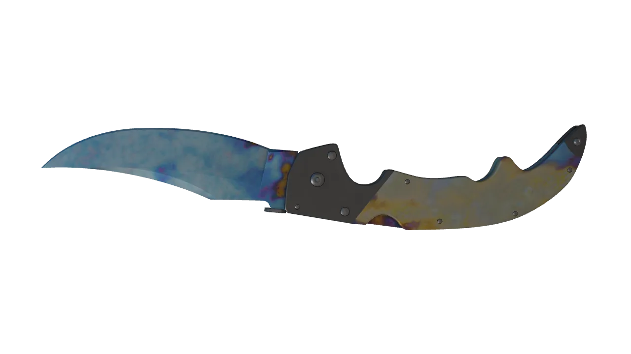 Falchion Knife | Case Hardened seed #494, back