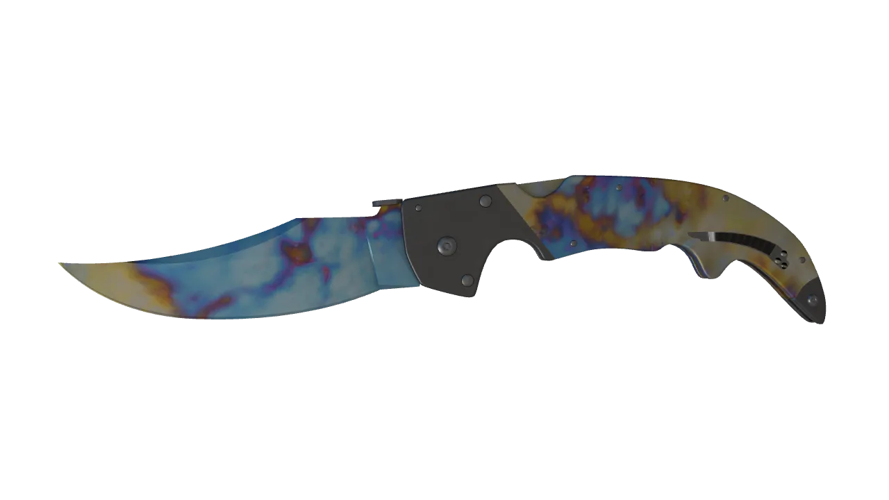 Falchion Knife | Case Hardened seed #499, front