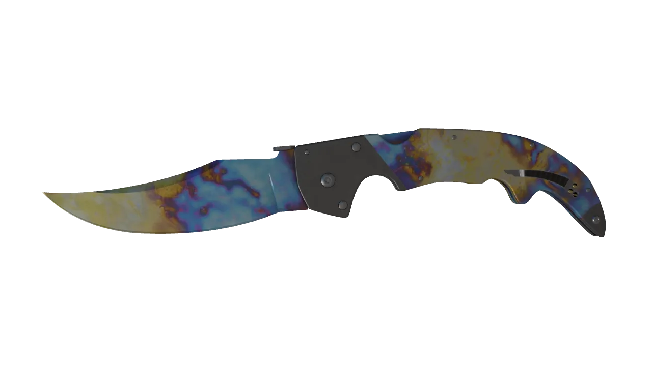 Falchion Knife | Case Hardened seed #500, front