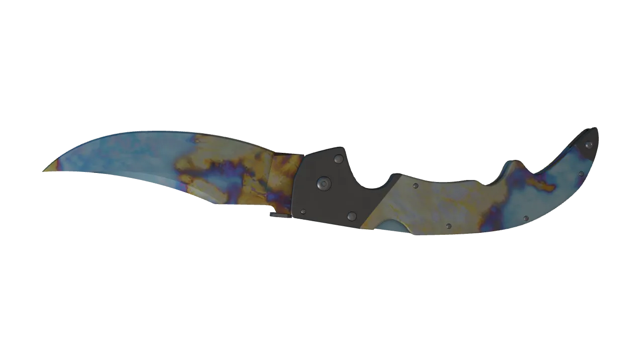 Falchion Knife | Case Hardened seed #507, back