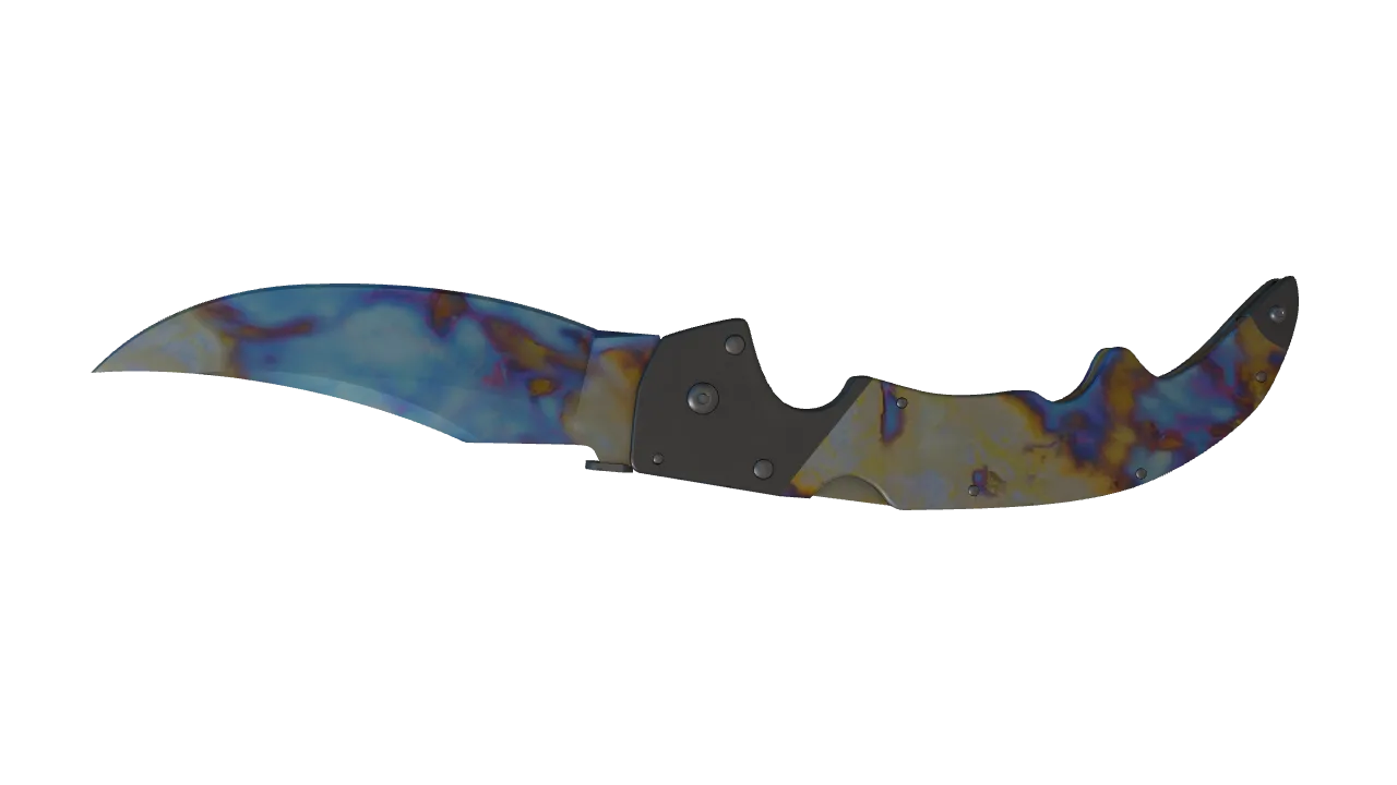 Falchion Knife | Case Hardened seed #515, back