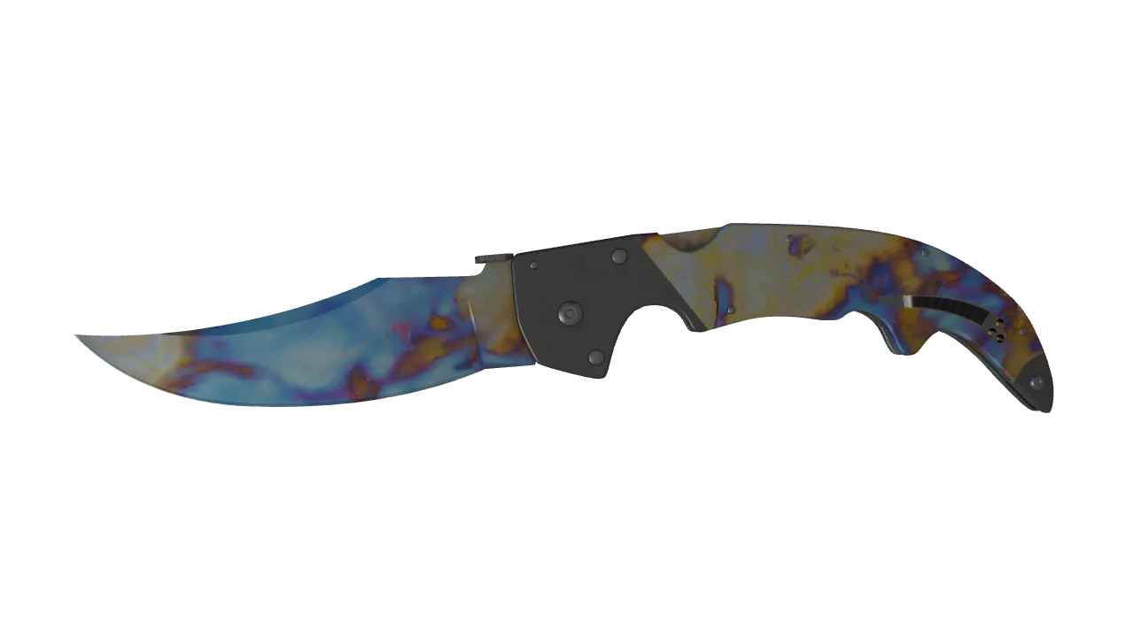 Falchion Knife | Case Hardened seed #515, front