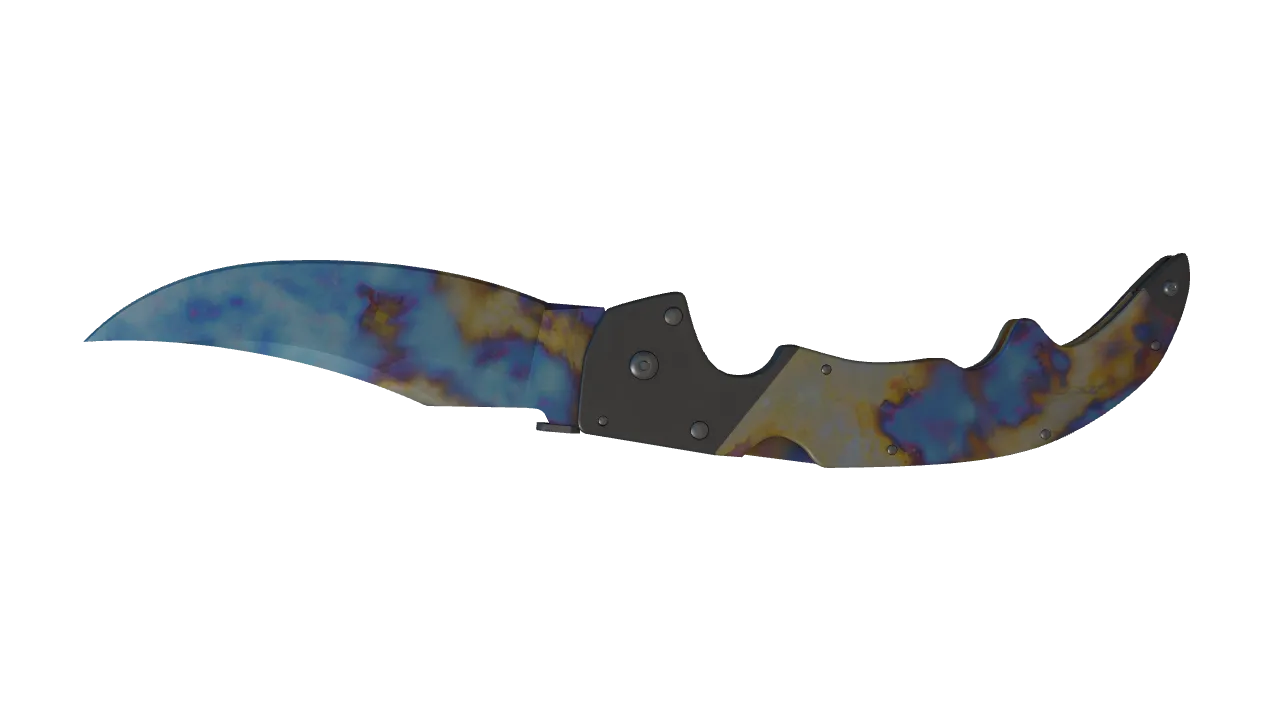 Falchion Knife | Case Hardened seed #522, back