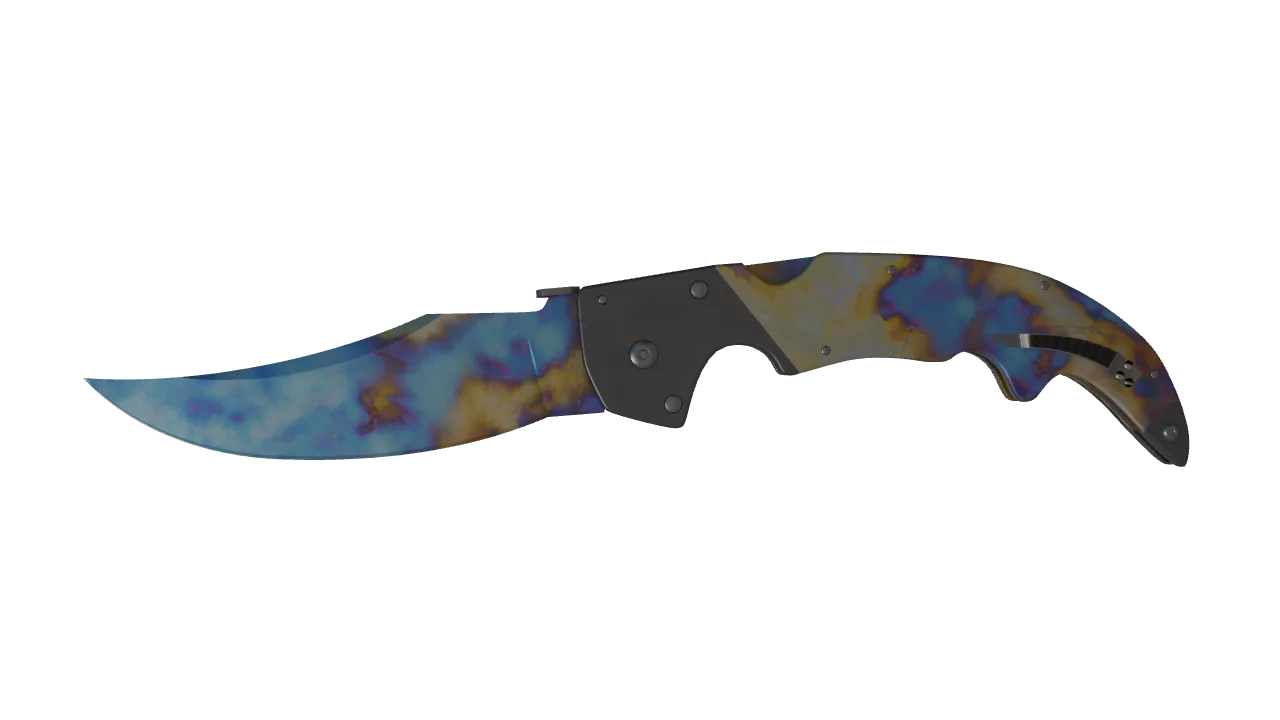 Falchion Knife | Case Hardened seed #522, front