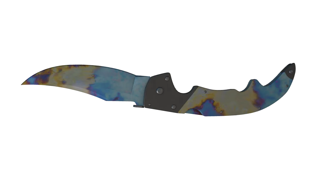 Falchion Knife | Case Hardened seed #528, back