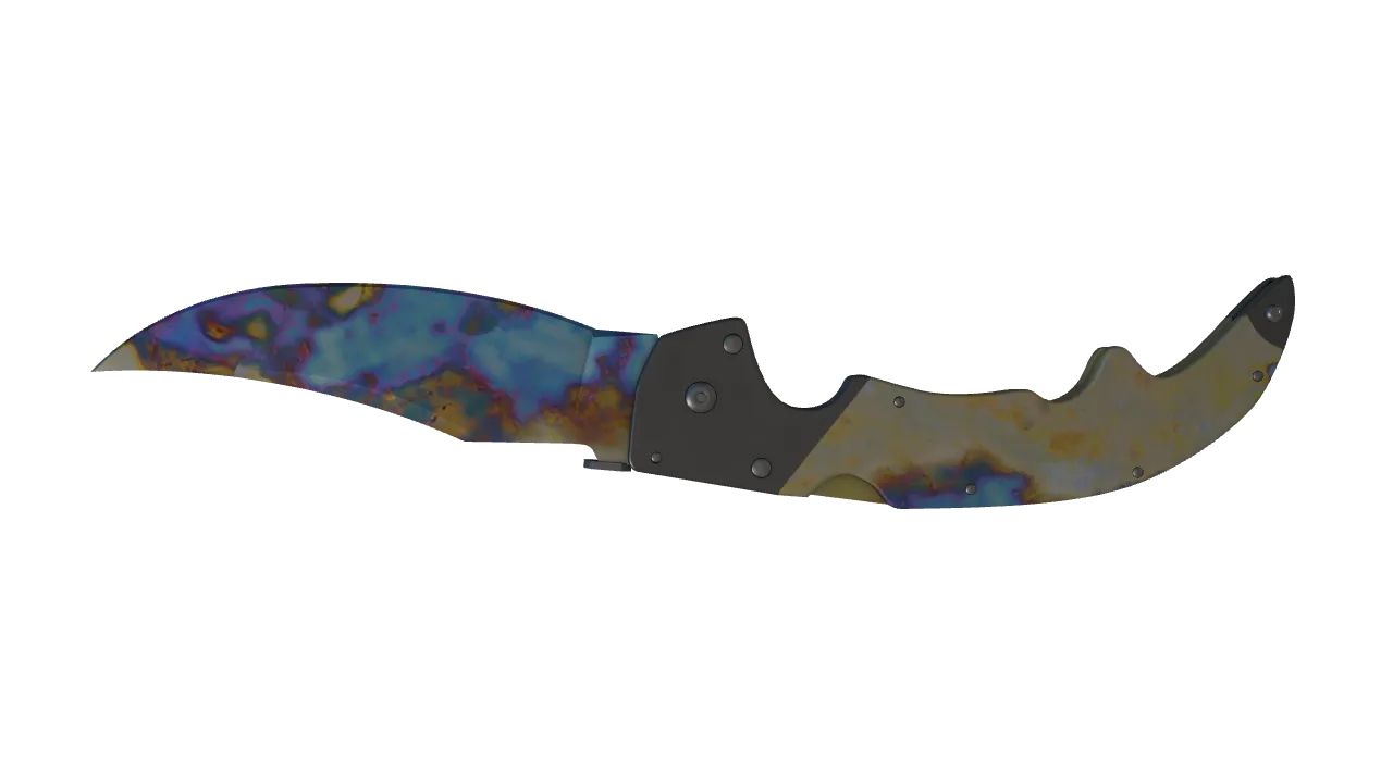 Falchion Knife | Case Hardened seed #534, back