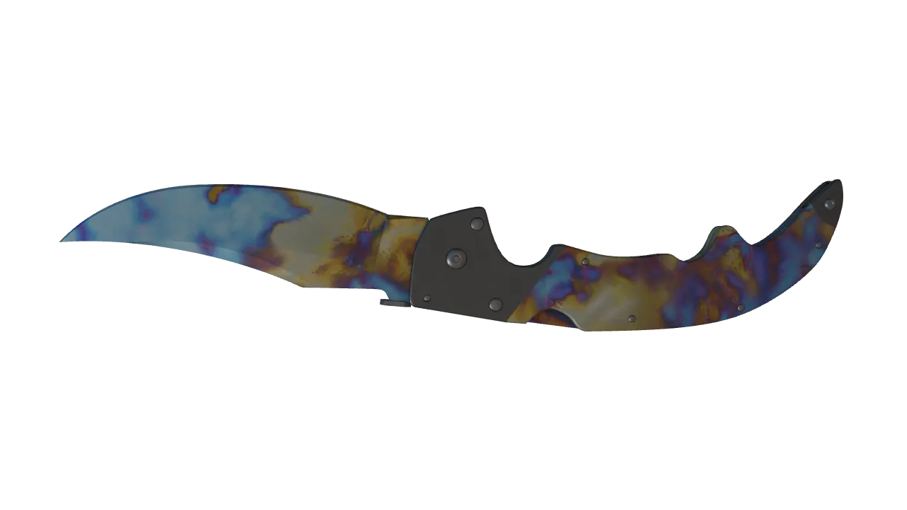 Falchion Knife | Case Hardened seed #541, back